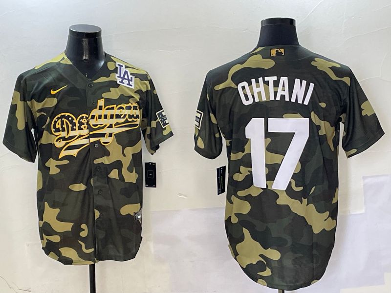 Men Los Angeles Dodgers 17 Ohtani Camo Joint Name 2025 Nike MLB Jersey style 7